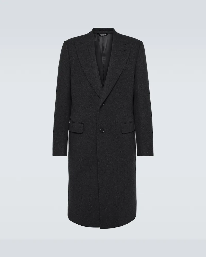 Dolce & Gabbana Mantel aus Wollgemisch Grau