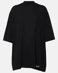 ATTICO Oversize-T-Shirt aus Baumwoll-Jersey Schwarz