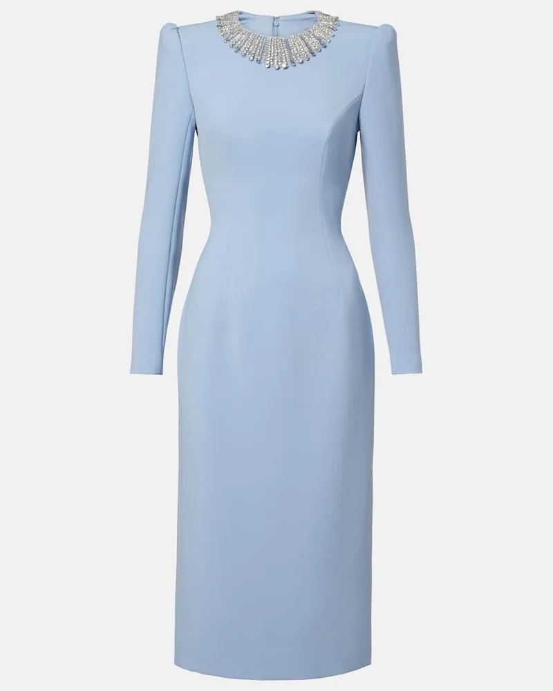 Jenny Packham Verziertes Midikleid Cora Blau