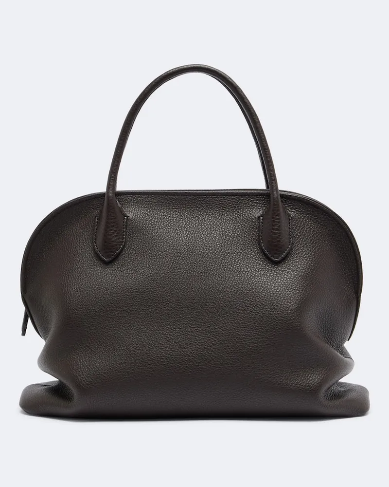 The Row Henkeltasche Agnes Small aus Leder Braun