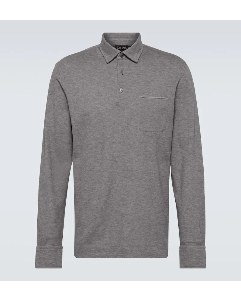 Ermenegildo Zegna Polopullover aus Baumwolle Grau