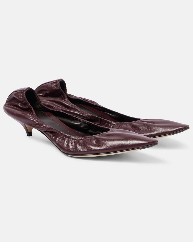 The Row Pumps Liisa aus Leder Burgund