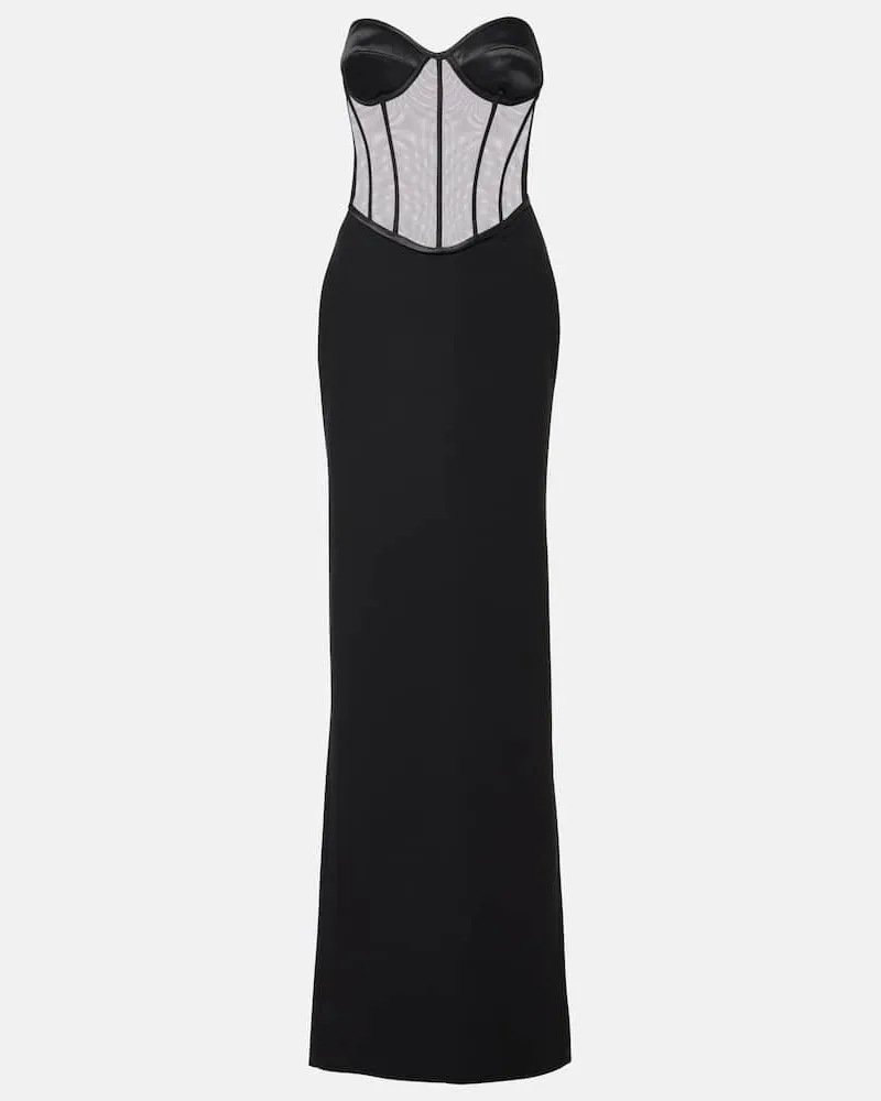 The New Arrivals Ilkyaz Ozel Robe Tara mit Mesh Schwarz