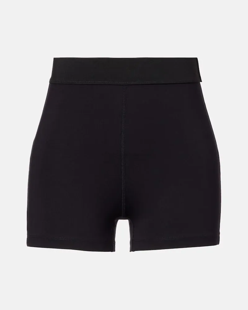 WARDROBE.NYC High-Rise Shorts aus Jersey Schwarz