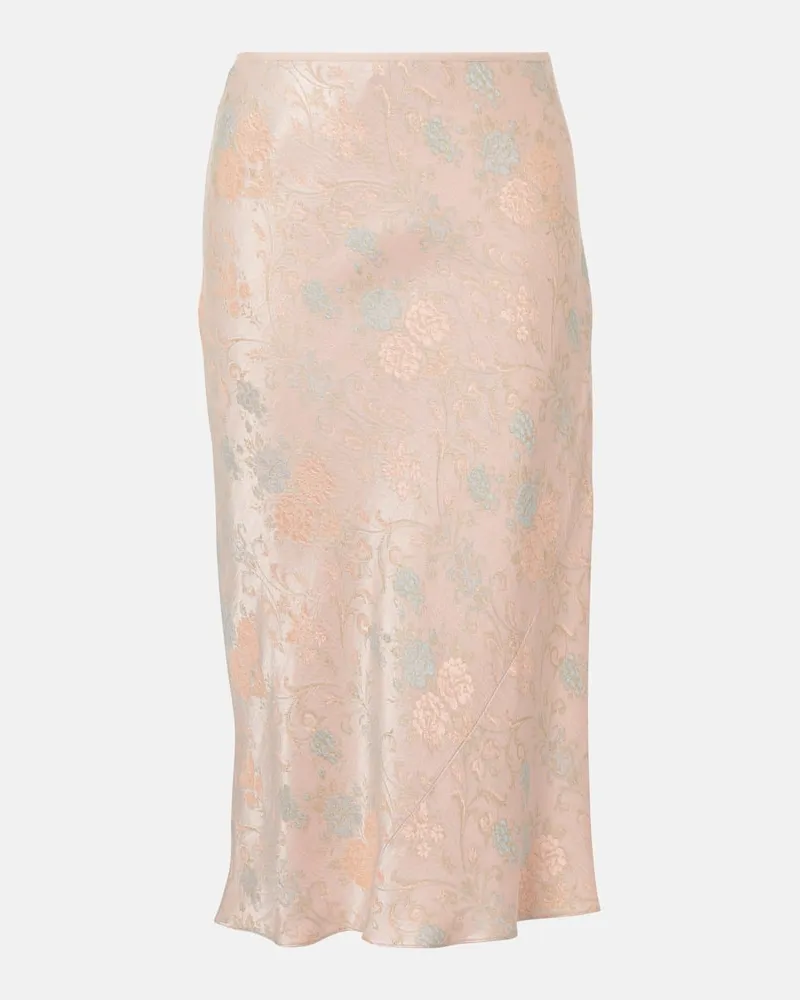 Dries van Noten Midirock aus Jacquard Rosa
