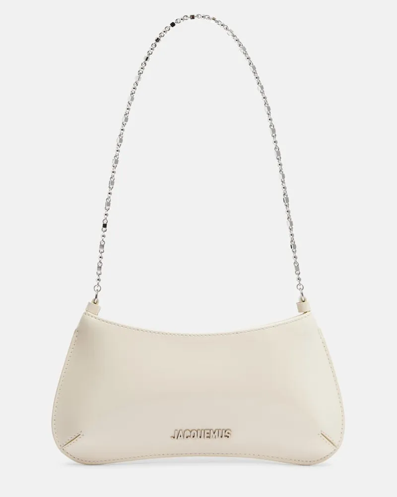 Jacquemus Schultertasche Bisou Small aus Leder Weiß