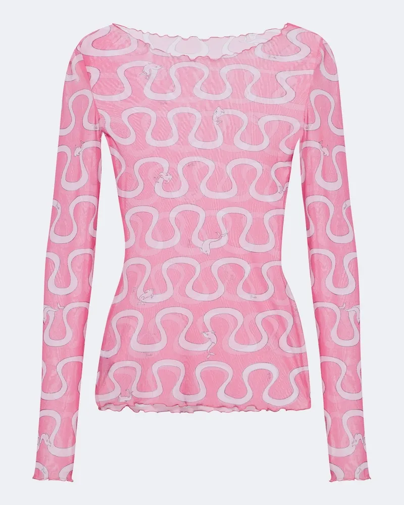 Emilio Pucci Top Onda aus Tüll Rosa