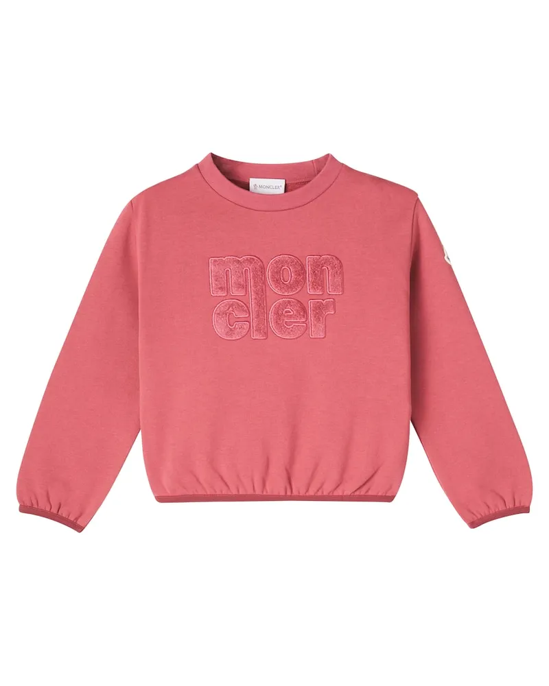 Moncler Baby Sweatshirt aus Baumwoll-Jersey Rosa
