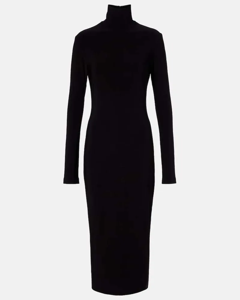 Norma Kamali Midikleid Schwarz