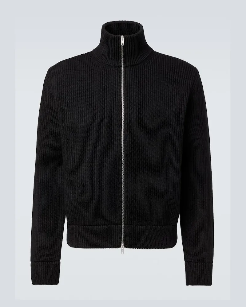 Maison Margiela Cardigan aus Schurwolle Schwarz