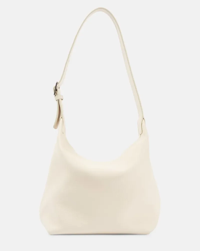 The Row Schultertasche Isa aus Leder Weiß