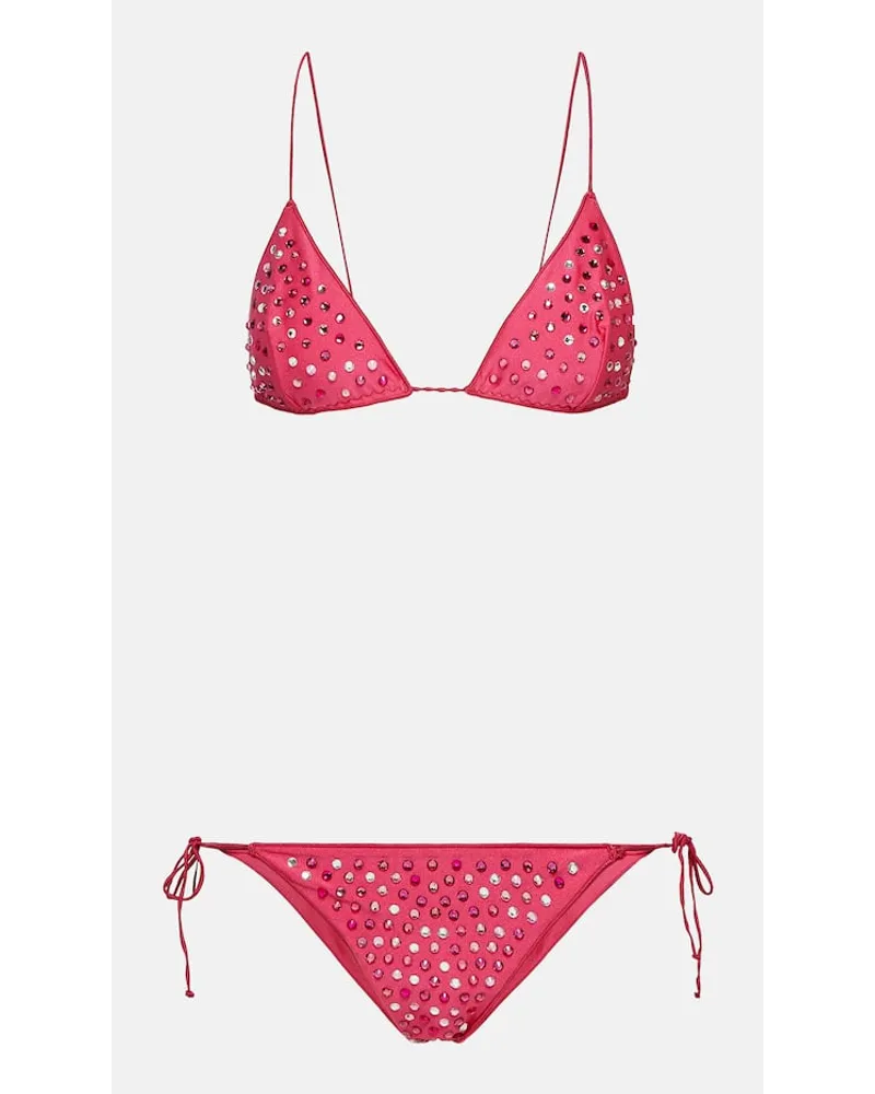 Oséree Oseree Verzierter Bikini Gem Pink