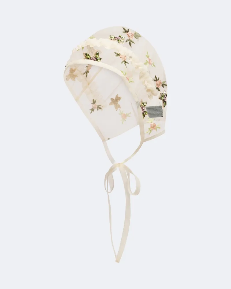 Simone Rocha Bestickte Kapuze Beige
