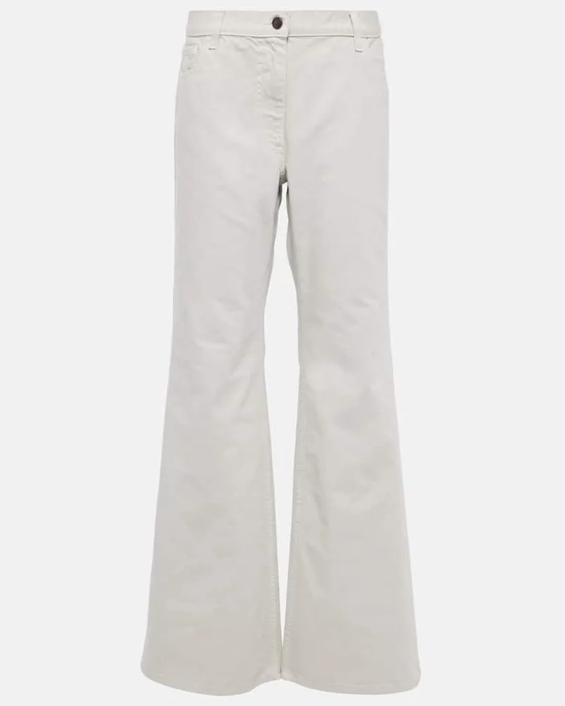 Magda Butrym High-Rise Flared Jeans Weiß