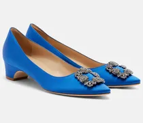 Pumps Hangisi aus Satin mit Kristallen