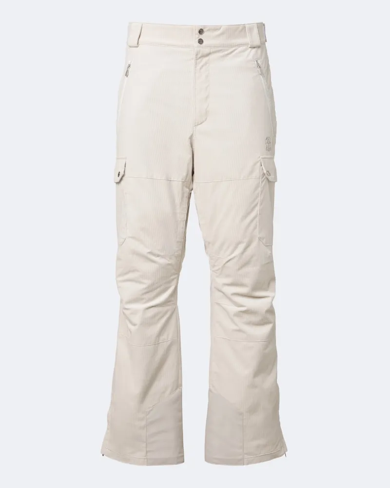 Brunello Cucinelli Skihose aus Baumwoll-Cord Weiß