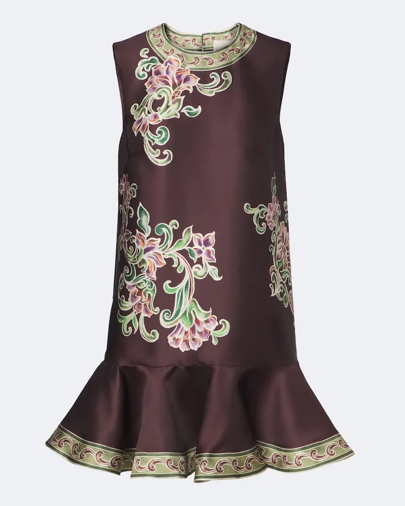ALEMAIS Alémais Bedrucktes Minikleid Josie Braun