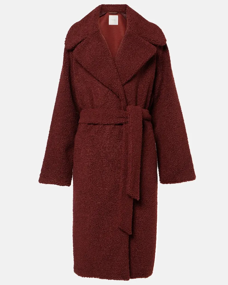 Varley Mantel Vermont aus Faux Shearling Burgunderrot