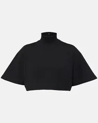 Alaïa Alaia Cropped-Top aus Baumwoll-Jersey Schwarz