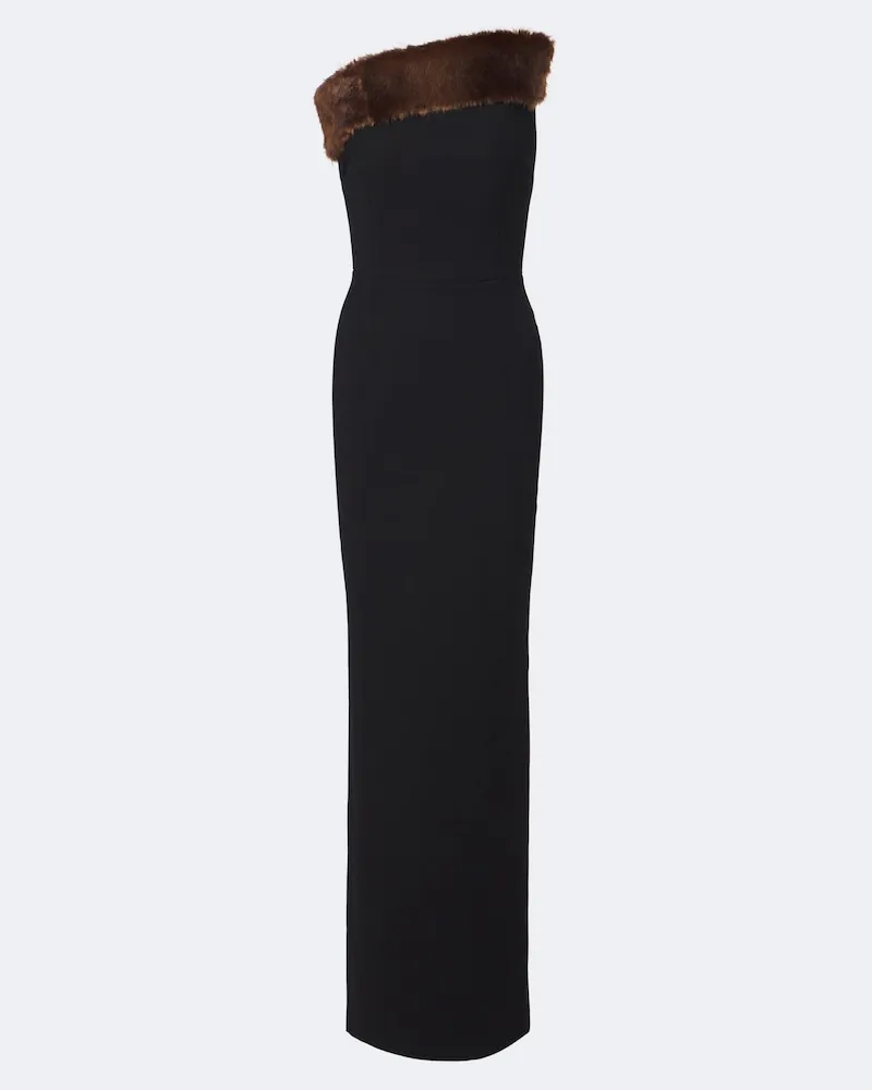 The New Arrivals Ilkyaz Ozel Bustier-Robe Fuji Schwarz