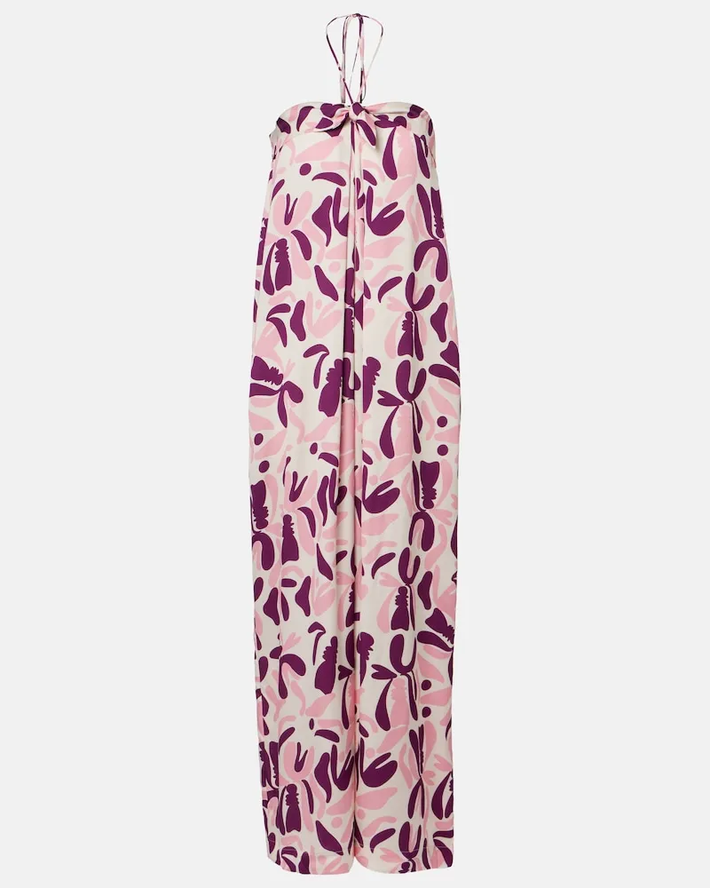 Adriana Degreas Maxikleid Bold Floral Rosa