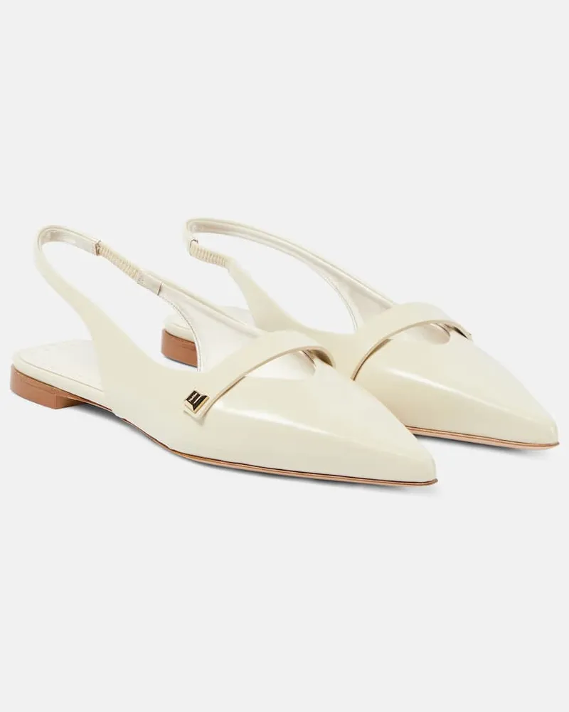 Max Mara Slingback-Ballerinas aus Leder Beige