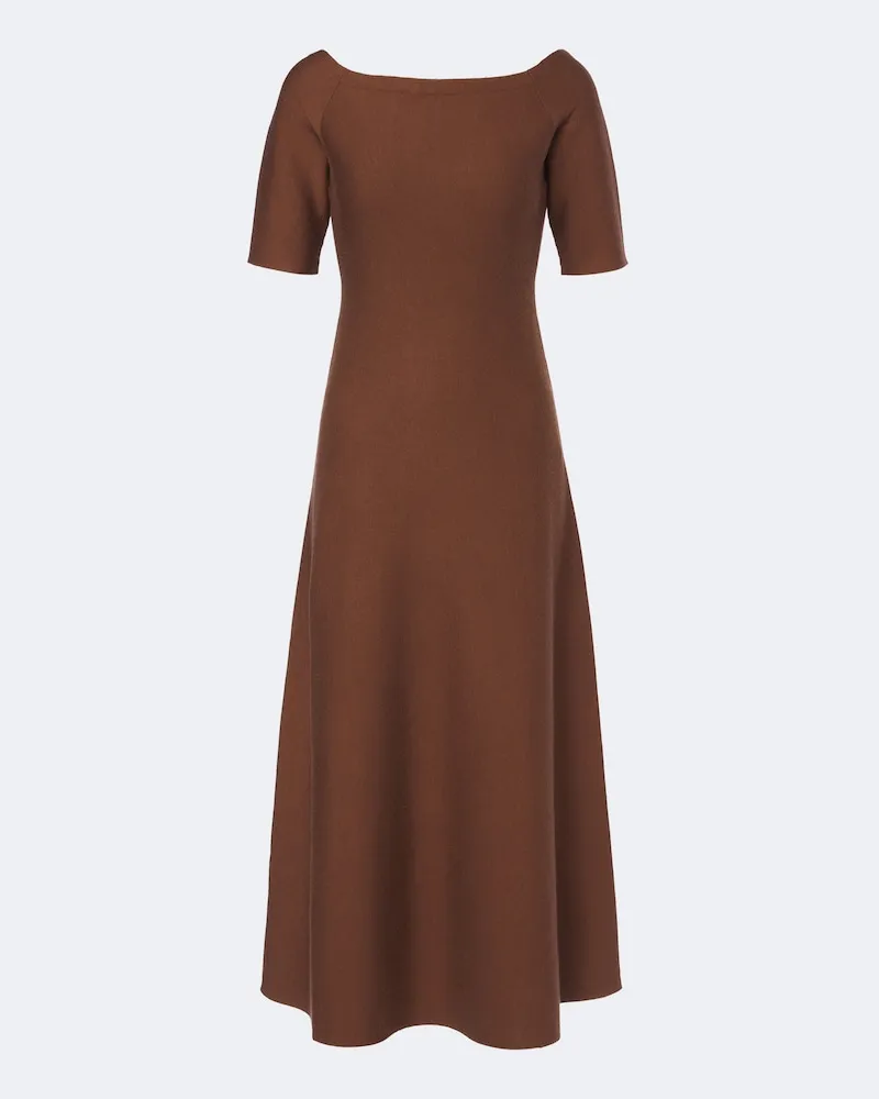 Gabriela Hearst Midikleid Vivia aus Wolle, Seide und Kaschmir Braun