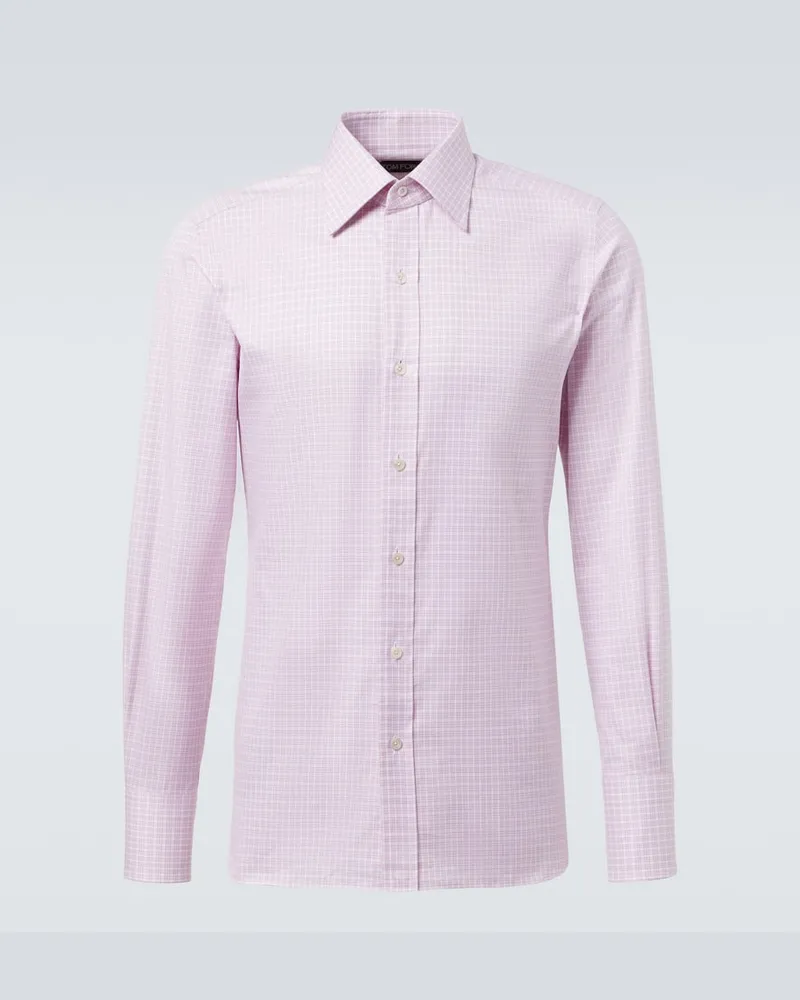 Tom Ford Hemd aus Baumwollpopeline Rosa