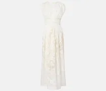 Besticktes Maxikleid Daylight aus Leinen