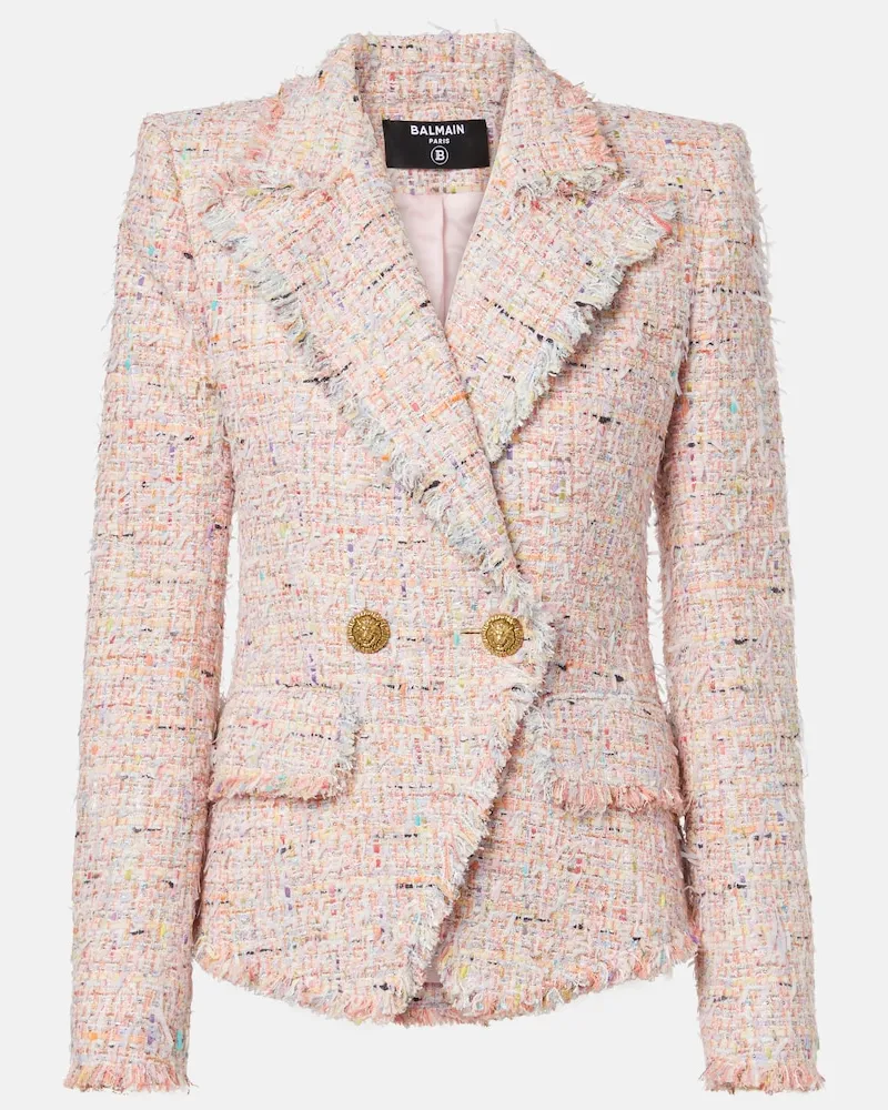 Balmain Jacke aus Tweed Rosa