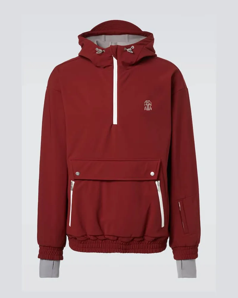Brunello Cucinelli Skijacke Burgunderrot