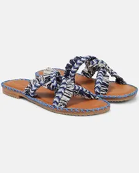 Zimmermann Sandalen Braided Strap Blau