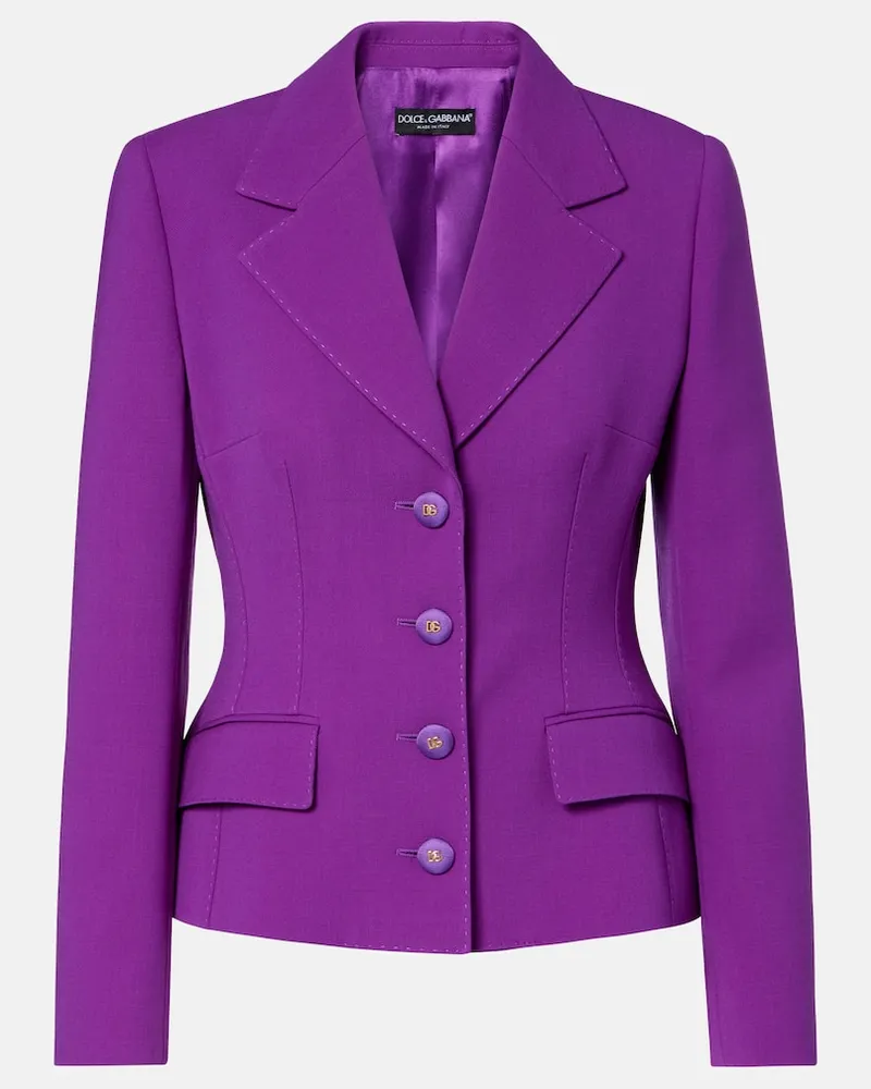 Dolce & Gabbana Blazer aus Schurwolle Lila