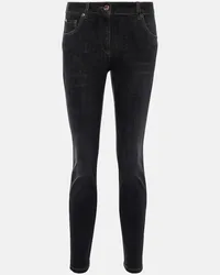 Brunello Cucinelli High-Rise Skinny Jeans Schwarz