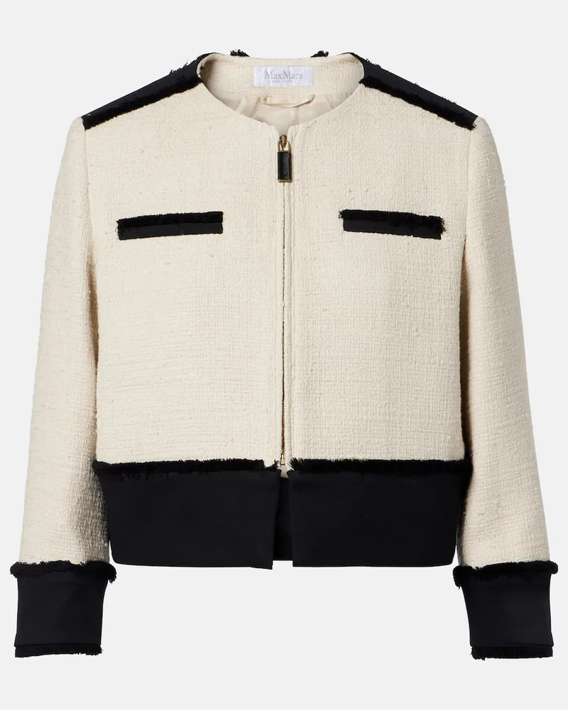 Max Mara Jacke Pagaia aus einem Baumwollgemisch Beige