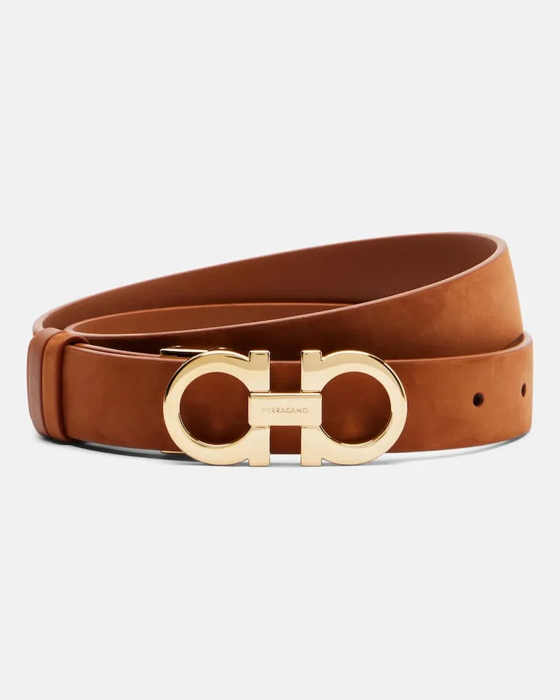 Ferragamo Gürtel Gancio Mediterraneo aus Leder Braun