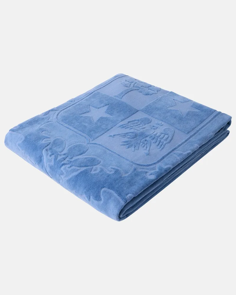 Loro Piana Strandhandtuch Crest Blau