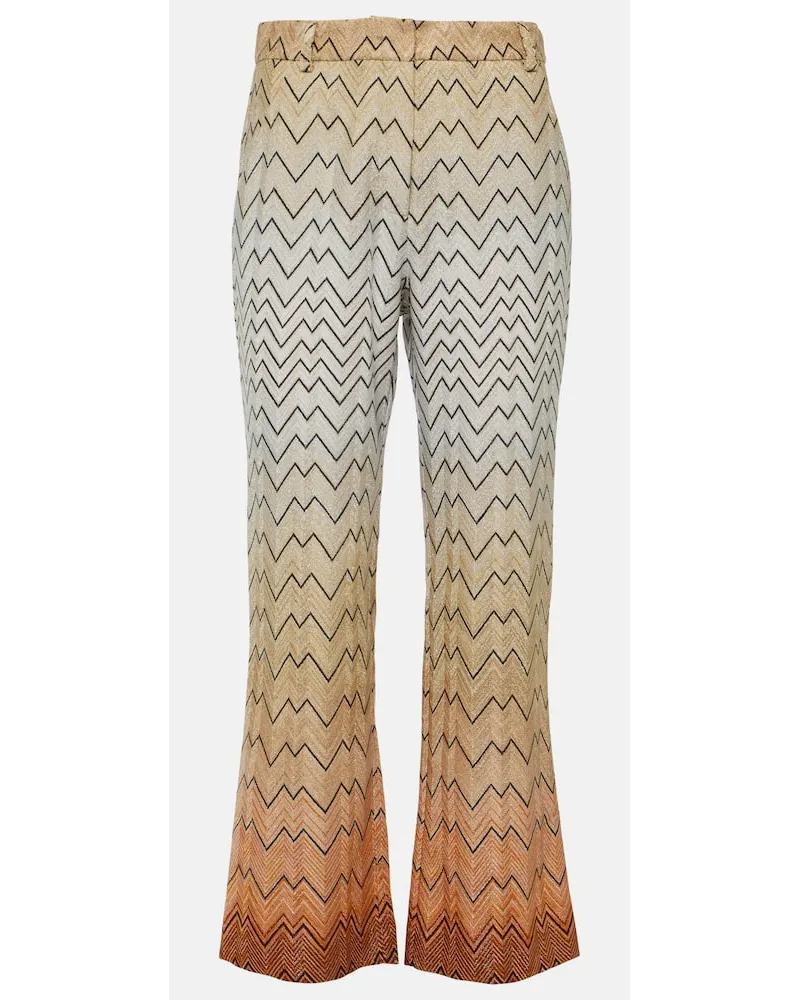 Missoni Cropped-Schlaghose aus Häkelstrick Multicolor