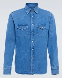 Tom Ford Jeanshemd Blau