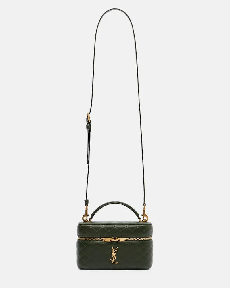 Saint Laurent Schultertasche Gaby aus Leder Grün