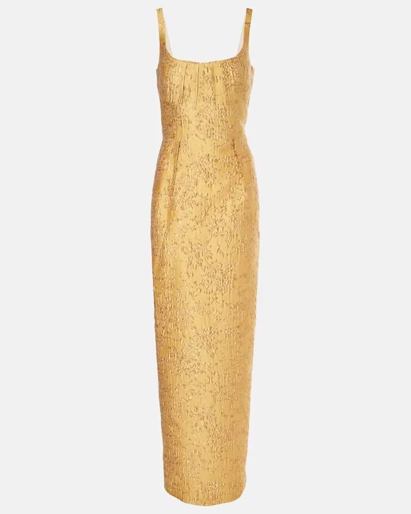 EMILIA WICKSTEAD Robe Sharon aus Jacquard Gold