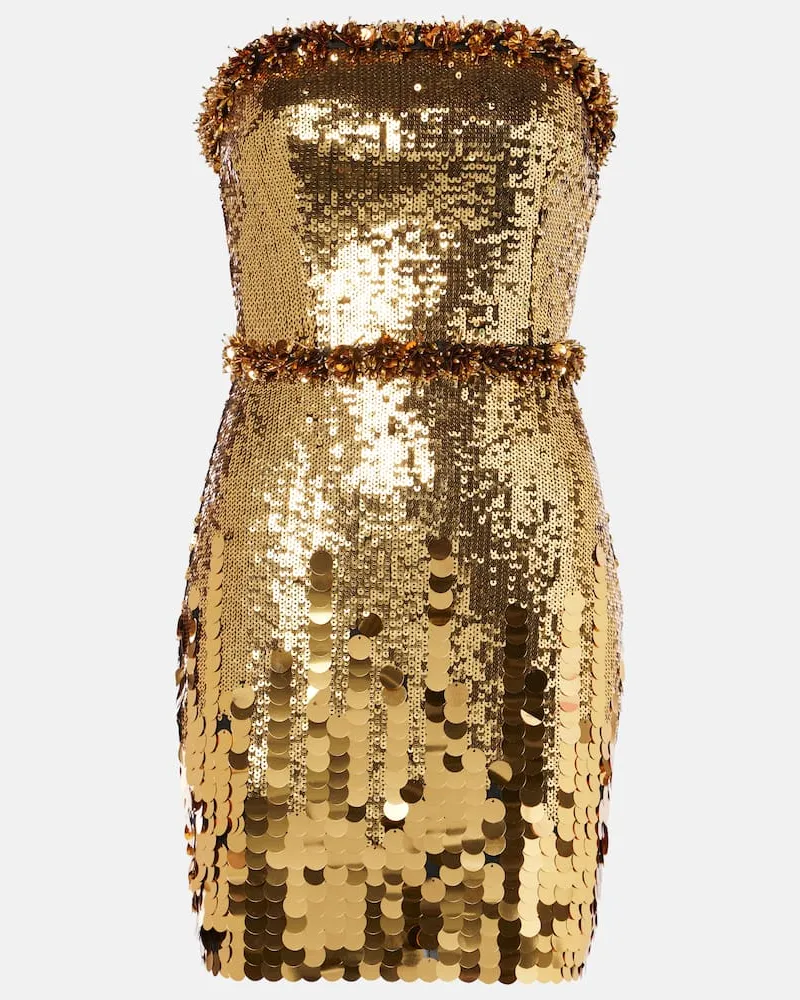 Rebecca Vallance Minikleid Golden Hour mit Pailletten Gold
