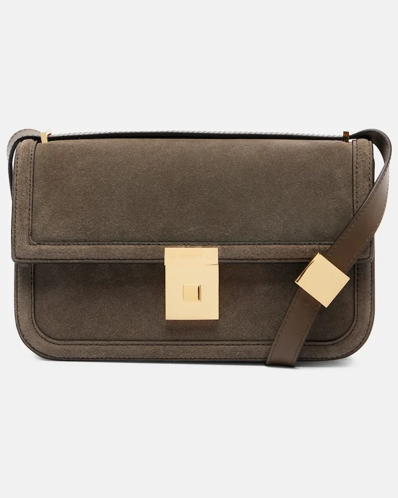 DeMELLIER Schultertasche Paris aus Veloursleder Grün