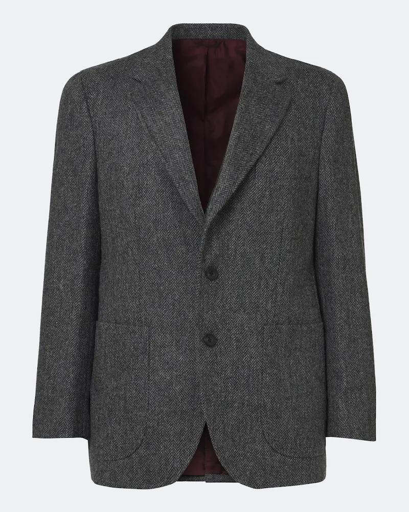 Rubinacci Blazer aus Schurwolle Grau
