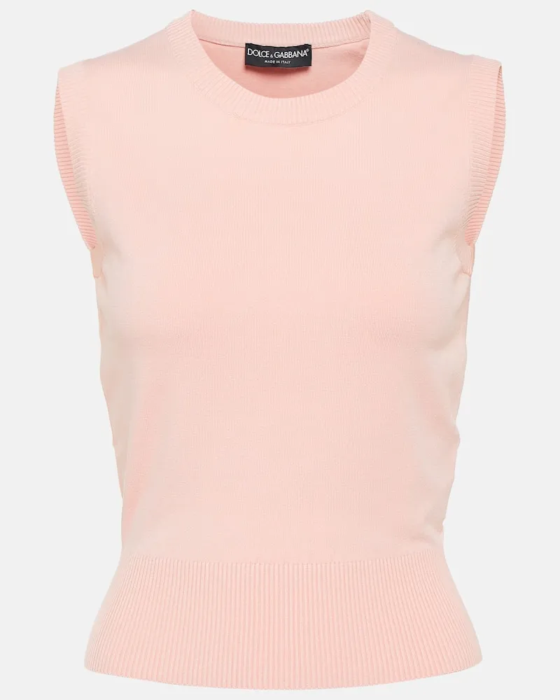 Dolce & Gabbana Top aus Strick Rosa