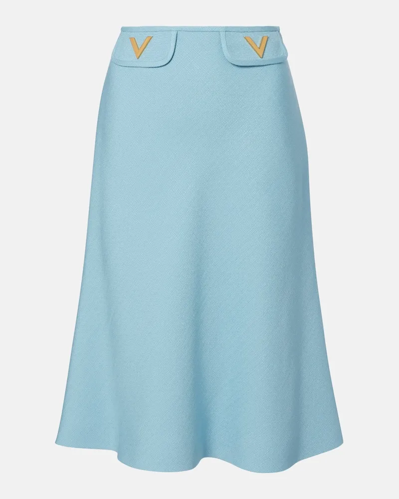 Valentino Garavani Midirock VLogo aus Canvas Blau