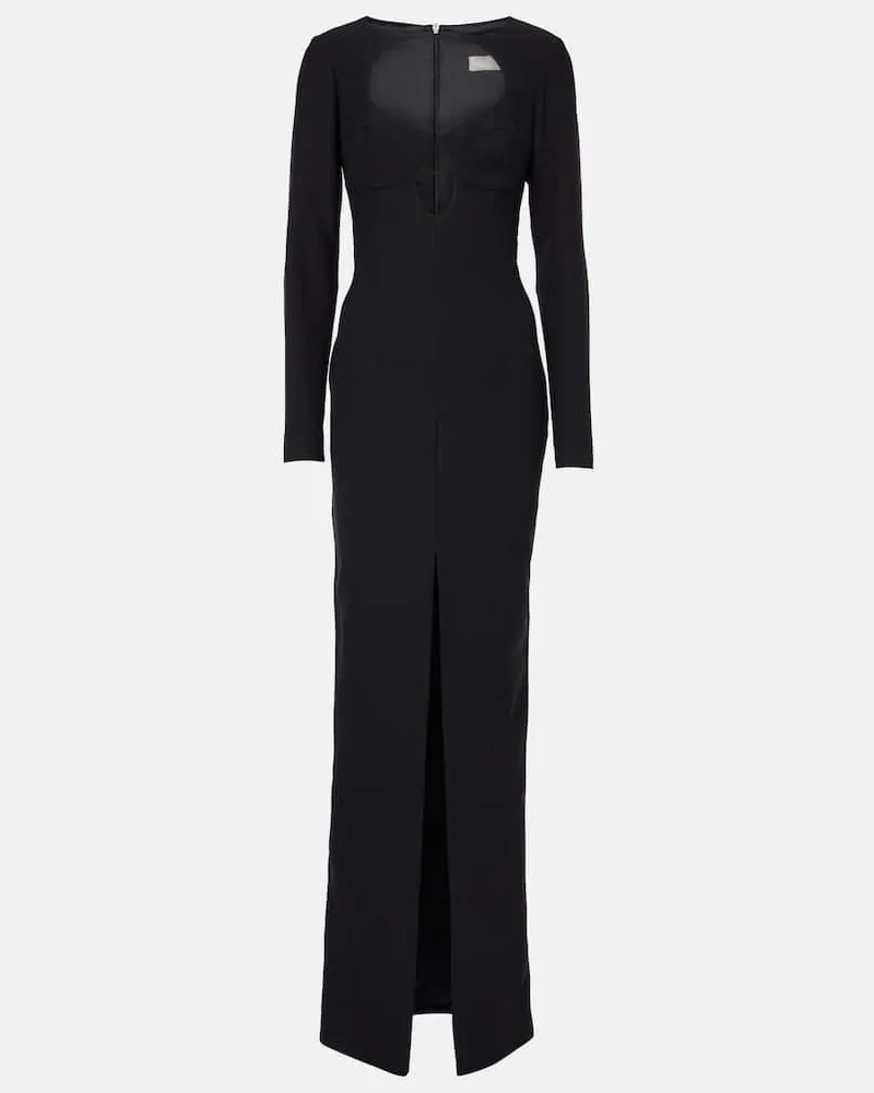 RASARIO Maxikleid aus Crêpe Schwarz