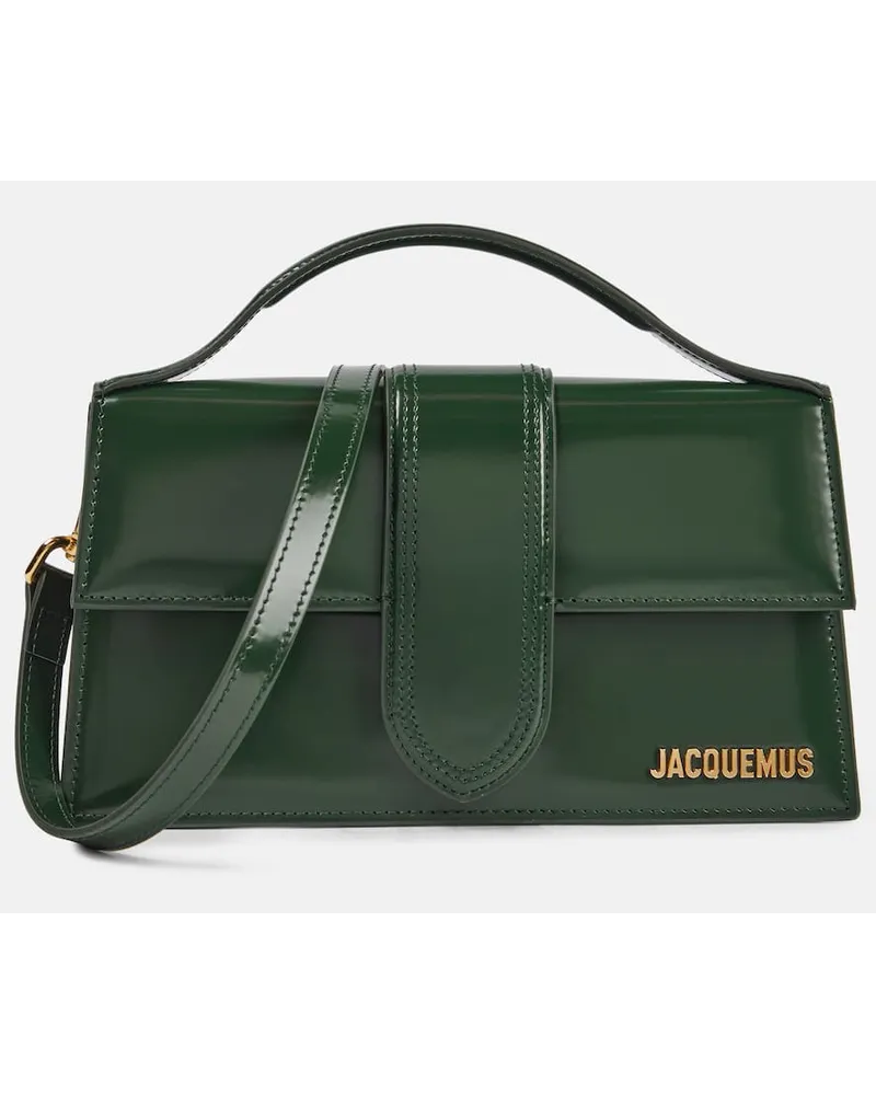 Jacquemus Schultertasche Le Grand Bambino aus Leder Gruen