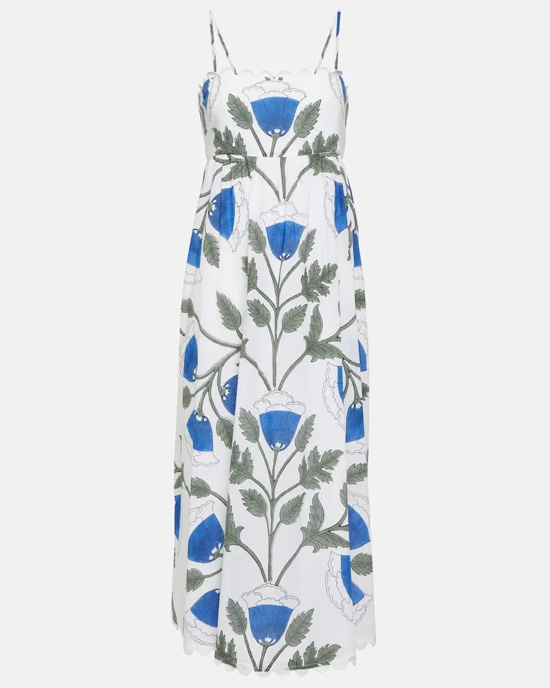 Juliet Dunn Midikleid aus Baumwolle Multicolor