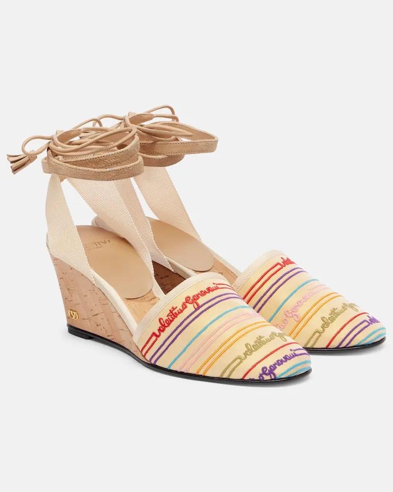 Valentino Garavani Espadrille-Wedges La Cruisette 75 Multicolor